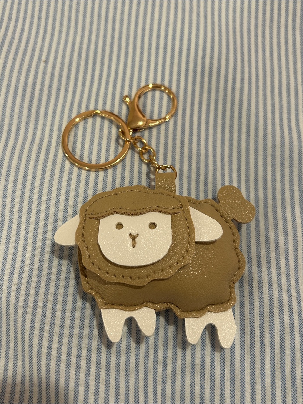 Kids Cute Lamb Keychain Bag Charm - Brown